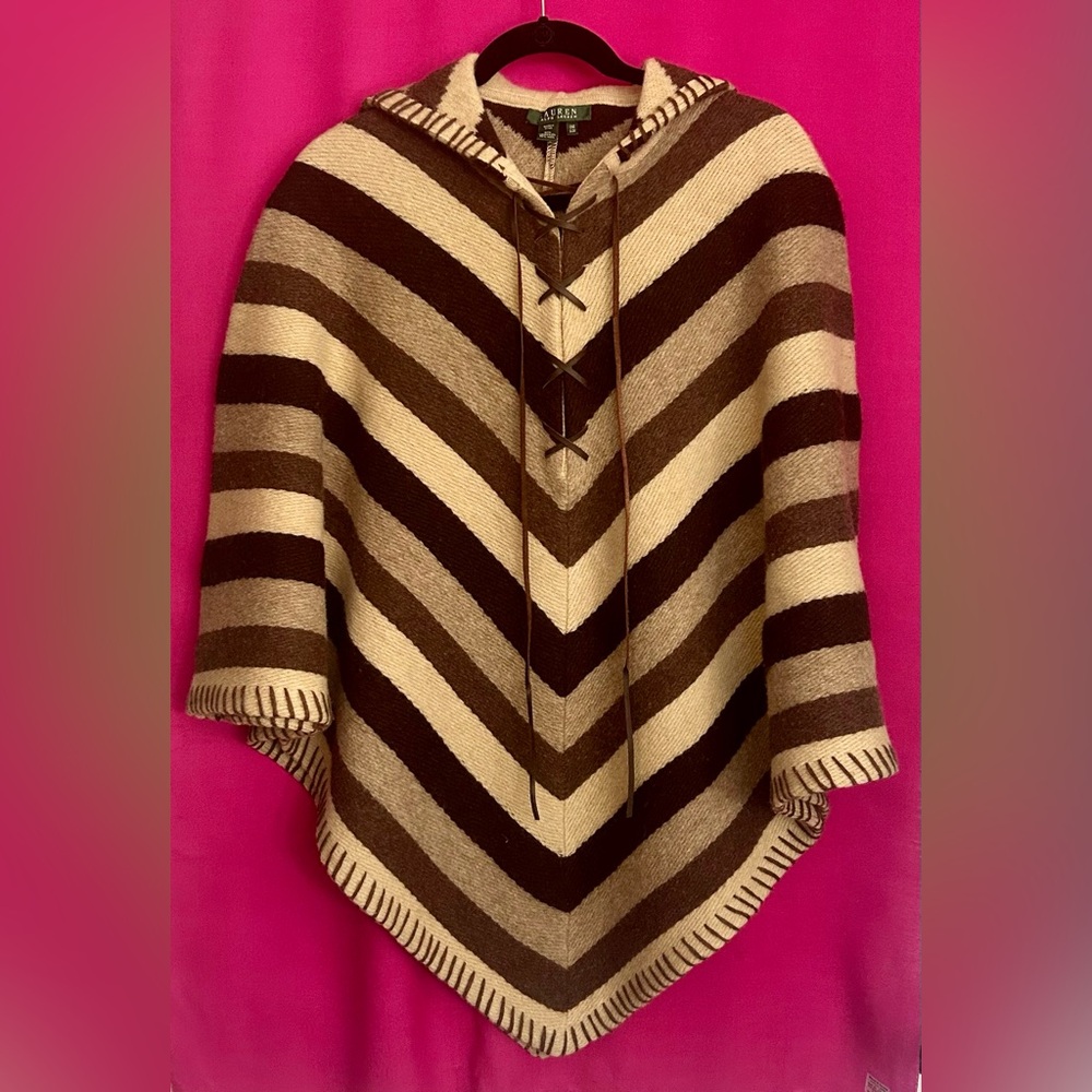 Vintage Ralph Lauren Wool Poncho